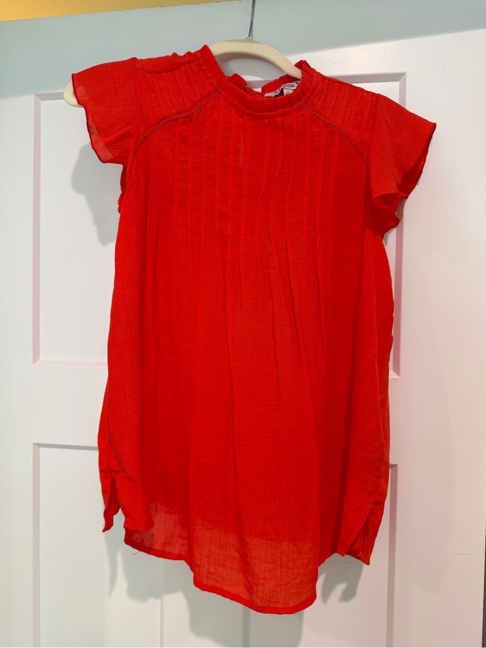 NANETTE LEPORE Red Short-Sleeve Women's Top Lightweight Summer Blouse-Size M